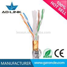 305m 4pr 23/24/26 AWG FTP / UTP / SFTP Cat6 cable de red exterior / interior Lan